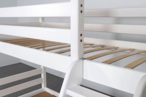 АДЕЛЬ Кровать двухъярусная с наклонной лестницей (белый) в Александровском - alexsandrovskoe.mebel-74.com | фото