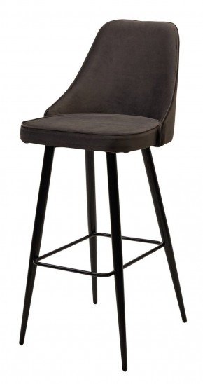 Барный стул NEPAL-BAR ГРАФИТ #14, велюр/ черный каркас (H=78cm) М-City в Александровском - alexsandrovskoe.mebel-74.com | фото