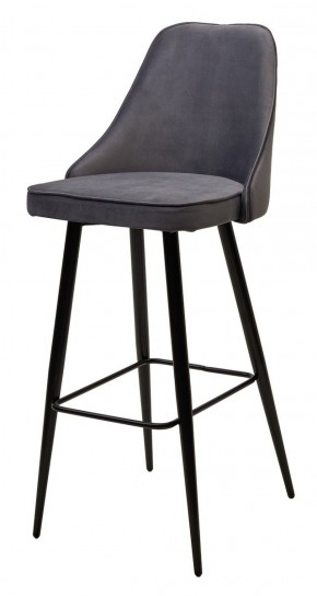 Барный стул NEPAL-BAR СЕРЫЙ #27, велюр/ черный каркас (H=78cm) М-City в Александровском - alexsandrovskoe.mebel-74.com | фото
