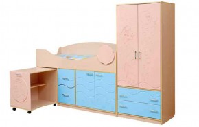 Набор мебели для детской Юниор -12.2 (700*1860) МДФ матовый в Александровском - alexsandrovskoe.mebel-74.com | фото