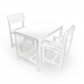 Детский растущий комплект стол и два стула  Я САМ "Лофт" (Белый, Белый) в Александровском - alexsandrovskoe.mebel-74.com | фото