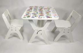 Детский растущий стол-парта и два стула Я САМ "Умка-Дуо" (Алфавит) в Александровском - alexsandrovskoe.mebel-74.com | фото