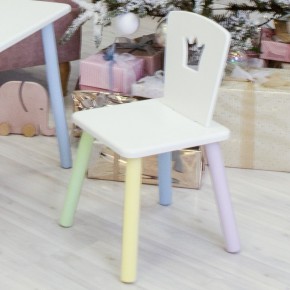 Детский стул Корона (Белый/Белый/Цветной) в Александровском - alexsandrovskoe.mebel-74.com | фото