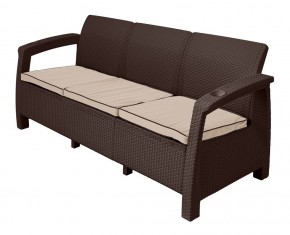 Диван Yalta Premium Sofa 3 Set (Ялта) шоколадный (+подушки под спину) в Александровском - alexsandrovskoe.mebel-74.com | фото
