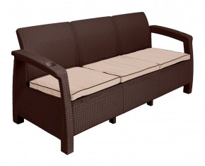 Диван Yalta Premium Sofa 3 Set (Ялта) шоколадный (+подушки под спину) в Александровском - alexsandrovskoe.mebel-74.com | фото