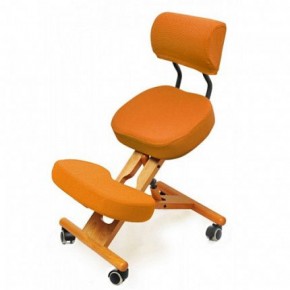 Коленный стул со спинкой Smartstool KW02В + Чехлы в Александровском - alexsandrovskoe.mebel-74.com | фото