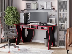 Компьютерный стол КЛ №9.0 (Черный/Красный) в Александровском - alexsandrovskoe.mebel-74.com | фото