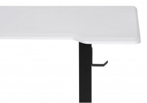 Компьютерный стол Маркос с механизмом подъема 140х80х75 белая шагрень / черный в Александровском - alexsandrovskoe.mebel-74.com | фото