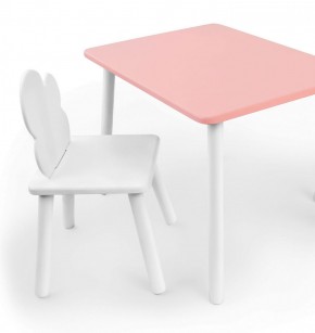 Комплект детской мебели стол и стул Облачко (Розывый/Белый/Белый) в Александровском - alexsandrovskoe.mebel-74.com | фото