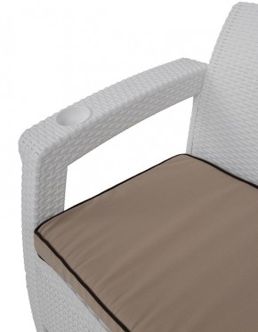 Комплект уличной мебели Yalta Premium Terrace Triple Set (Ялта) белый (+подушки под спину) в Александровском - alexsandrovskoe.mebel-74.com | фото