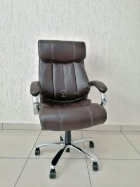 Кресло Barneo K-303 для руководителя (коричневая экокожа) в Александровском - alexsandrovskoe.mebel-74.com | фото