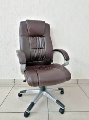 Кресло Barneo K-6 для руководителя (коричневая экокожа) в Александровском - alexsandrovskoe.mebel-74.com | фото