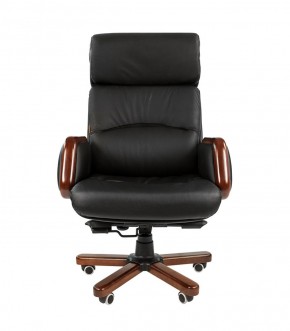 Кресло для руководителя CHAIRMAN 417 (Натуральная кожа) Черное в Александровском - alexsandrovskoe.mebel-74.com | фото