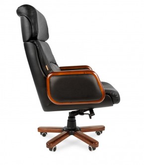 Кресло для руководителя CHAIRMAN 417 (Натуральная кожа) Черное в Александровском - alexsandrovskoe.mebel-74.com | фото