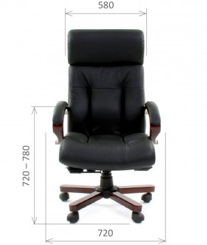 Кресло для руководителя CHAIRMAN  421 (Натуральная кожа) Черное в Александровском - alexsandrovskoe.mebel-74.com | фото