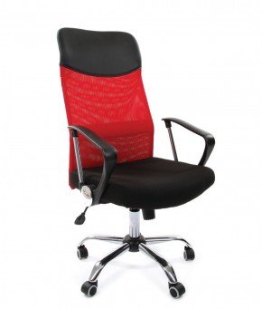 Кресло для руководителя CHAIRMAN 610 N (15-21 черный/сетка красный) в Александровском - alexsandrovskoe.mebel-74.com | фото