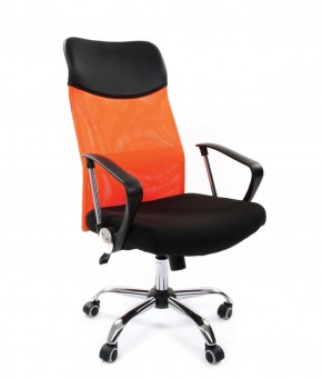 Кресло для руководителя CHAIRMAN 610 N (15-21 черный/сетка оранжевый) в Александровском - alexsandrovskoe.mebel-74.com | фото