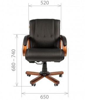 Кресло для руководителя CHAIRMAN  653 М (Кожа) Черное в Александровском - alexsandrovskoe.mebel-74.com | фото