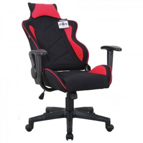 Кресло компьютерное BRABIX GT Racer GM-101 + подушка (ткань) черное/красное (531820) в Александровском - alexsandrovskoe.mebel-74.com | фото