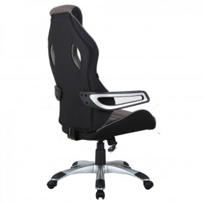 Кресло компьютерное BRABIX Techno GM-002 (ткань) черное/серое, вставки белые (531815) в Александровском - alexsandrovskoe.mebel-74.com | фото