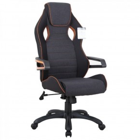 Кресло компьютерное BRABIX Techno Pro GM-003 (ткань черное/серое, вставки оранжевые) 531813 в Александровском - alexsandrovskoe.mebel-74.com | фото