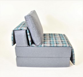 Кресло-кровать бескаркасное Харви (серый-квадро азур) в Александровском - alexsandrovskoe.mebel-74.com | фото