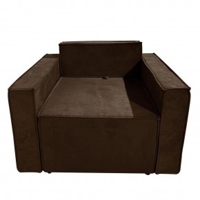 Кресло-кровать Принц КК1-ВК (велюр коричневый) в Александровском - alexsandrovskoe.mebel-74.com | фото