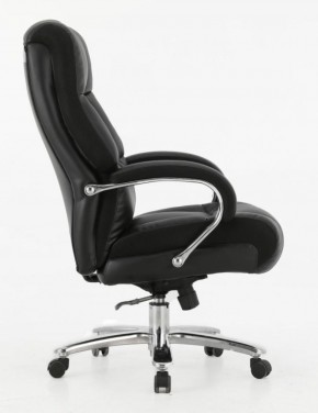 Кресло офисное BRABIX PREMIUM "Bomer HD-007" (рециклированная кожа, хром, черное) 531939 в Александровском - alexsandrovskoe.mebel-74.com | фото