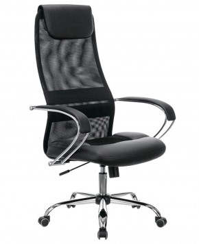 Кресло офисное BRABIX PREMIUM "Stalker EX-608 CH" (хром, ткань-сетка/кожзам, черное) 532091 в Александровском - alexsandrovskoe.mebel-74.com | фото