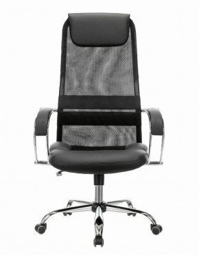 Кресло офисное BRABIX PREMIUM "Stalker EX-608 CH" (хром, ткань-сетка/кожзам, черное) 532091 в Александровском - alexsandrovskoe.mebel-74.com | фото