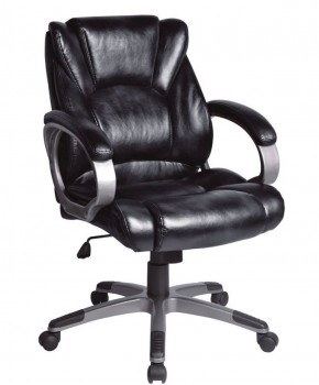 Кресло офисное BRABIX "Eldorado EX-504", экокожа, черное, 530874 в Александровском - alexsandrovskoe.mebel-74.com | фото