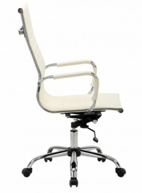 Кресло офисное BRABIX "Energy EX-509" (экокожа, хром, бежевое) 531166 в Александровском - alexsandrovskoe.mebel-74.com | фото