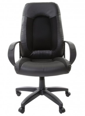 Кресло офисное BRABIX "Strike EX-525" (экокожа черная, ткань черная) 531381 в Александровском - alexsandrovskoe.mebel-74.com | фото
