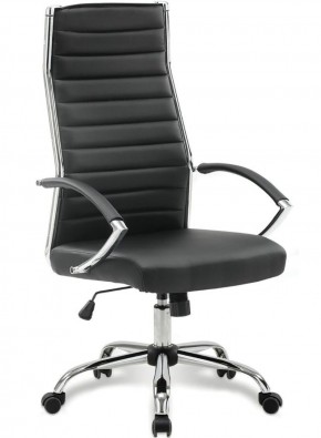 Кресло офисное BRABIX "Style EX-528", экокожа, хром, черное, 531947 в Александровском - alexsandrovskoe.mebel-74.com | фото
