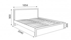 Кровать 1.6 М07 Стандарт с основанием Беатрис (Орех гепланкт) в Александровском - alexsandrovskoe.mebel-74.com | фото