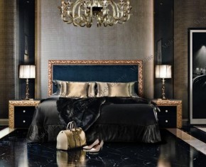 Кровать 2-х спальная (1,6 м) Тиффани Premium черная/золото с мягким элементом (Антрацит) с подъемным механизмомарт (ТФКР-3[3](П) в Александровском - alexsandrovskoe.mebel-74.com | фото