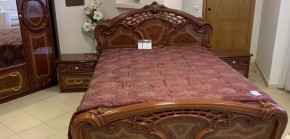 Кровать 2-х спальная 1600*2000 Роза, без основания (01.116) орех в Александровском - alexsandrovskoe.mebel-74.com | фото