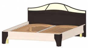 ВЕРОНА Кровать 1600 с основанием (Венге/Анкор светлый) в Александровском - alexsandrovskoe.mebel-74.com | фото