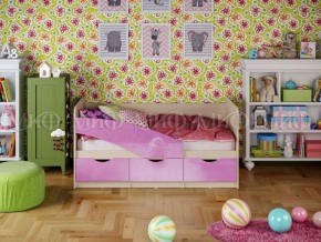 Кровать Бабочки (Сиреневый металлик) 1600 в Александровском - alexsandrovskoe.mebel-74.com | фото