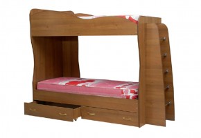 Кровать детская 2-х ярусная Юниор-1 (800*2000) ЛДСП в Александровском - alexsandrovskoe.mebel-74.com | фото