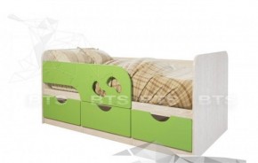Кровать детская Минима Лего 1.86 (крем/дуб атланта) в Александровском - alexsandrovskoe.mebel-74.com | фото