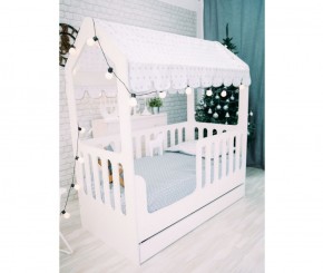 Кровать-домик с ящиком 800*1600 (Белый) в Александровском - alexsandrovskoe.mebel-74.com | фото