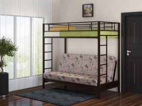 Кровать двухъярусная с диваном "Мадлен" (Коричневый/Бежевый) в Александровском - alexsandrovskoe.mebel-74.com | фото