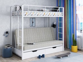 Кровать двухъярусная с диваном "Мадлен-ЯЯ" с ящиками в Александровском - alexsandrovskoe.mebel-74.com | фото
