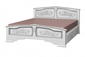 ЕЛЕНА Кровать из массива 1400 с 2-мя ящиками  в Александровском - alexsandrovskoe.mebel-74.com | фото