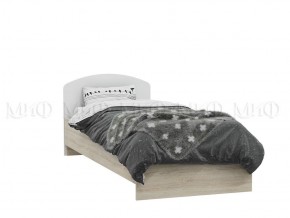 МАРТИНА Кровать 800 с настилом ЛДСП (Белый глянец/дуб сонома) в Александровском - alexsandrovskoe.mebel-74.com | фото