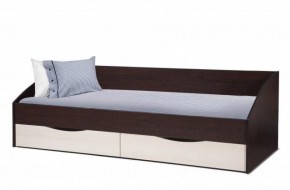 Кровать одинарная "Фея - 3" симметричная New (2000Х900) венге/вудлайн кремовый в Александровском - alexsandrovskoe.mebel-74.com | фото