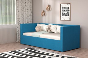 Кровать с ПМ (арт.030) (с/м 900*2000мм) (б/матр), ткань синяя в Александровском - alexsandrovskoe.mebel-74.com | фото