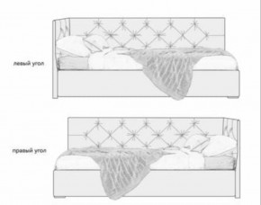 Кровать угловая Хлоя интерьерная +основание (120х200) в Александровском - alexsandrovskoe.mebel-74.com | фото