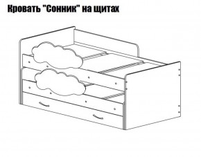 Кровать выкатная Соник (800*1900) в Александровском - alexsandrovskoe.mebel-74.com | фото